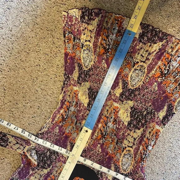 Y2K Blouse Top Bell Sleeves Stretch Romantic Fairycore Art To Wear Boho Lady M - Picture 2 of 11